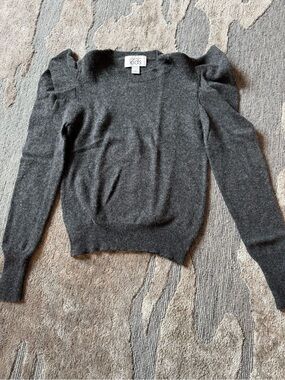 Autumn Cashmere Kids Grey Puff-Shoulder Sweater - kids sz 8